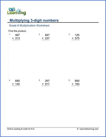 Multiply in columns: 3 by 3.